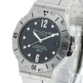 Bulgari-Bvlgari Diagono Scuba SD38S Black Automatic Watch-Other