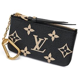 Louis Vuitton-Louis Vuitton Monogram Empreinte Coin Purse-Black,Beige