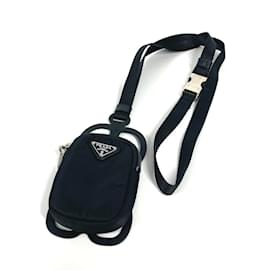 Prada-Prada Triangle Logo Plate Smartphone Pouch-Black