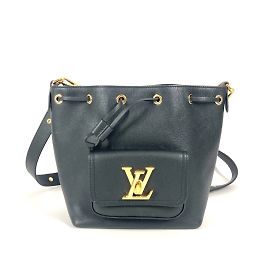 Louis Vuitton Lock Me Bucket NV Drawstring Bag Black