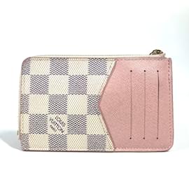 Louis Vuitton-Louis Vuitton Damier Azur Coin Purse-Pink,White
