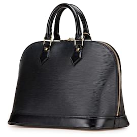 Louis Vuitton-Louis Vuitton Black Epi Alma PM-Black