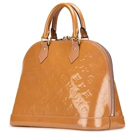 Louis Vuitton-Louis Vuitton Brown Monogram Vernis Alma PM-Brown,Caramel