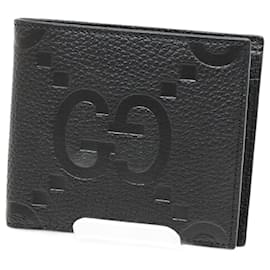 Gucci-Gucci Jumbo GG Coin Wallet Bi-fold-Black