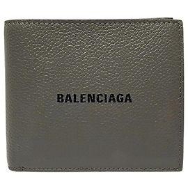 Balenciaga graue Leder-Bifold-Geldbörse für Männer Braun