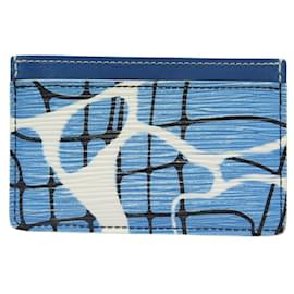 Louis Vuitton-LOUIS VUITTON SIMPLE EPI LEATHER AQUA BLUE LIMITED EDITION CARD HOLDER-Blue