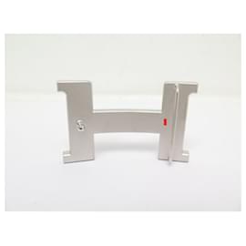 Hermès-NEW HERMES CONSTANCE XL 42MM BRUSHED STEEL BUCKLE BELT-Silvery