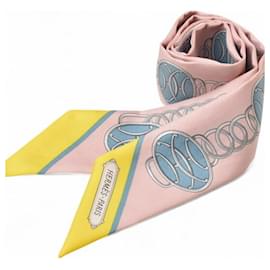Hermès-Hermes Twilly Scarf in Rose Powder-Other