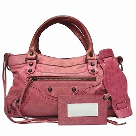 Balenciaga The First 103208 2way Pink Handbag Pink