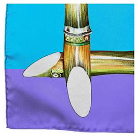 Hermès-Hermes Carré 90 Creole Paradise Scarf-Light blue