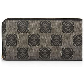 Loewe Long Bi-Fold Wallet Brown Black