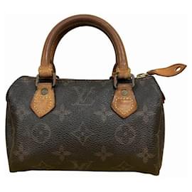 Louis Vuitton-Louis Vuitton Monogram Mini Speedy Handbag-Brown,Monogram