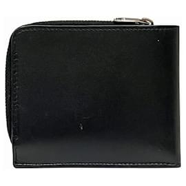 Saint Laurent-Saint Laurent Black Leather L-Shaped Bi-Fold Wallet-Black