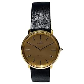Omega-Omega De Ville Hand-wound Gold Dial Watch-Other