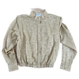 Camicia Chanel Monogramma in Viscosa Oro D'oro