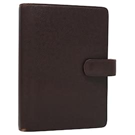 Louis Vuitton-LOUIS VUITTON Taiga Agenda MM Day Planner Cover Acajou R20416 LV Auth ti3036-Brown