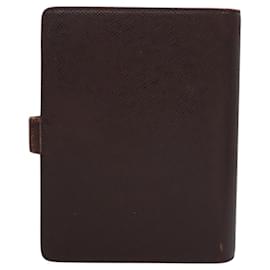 Louis Vuitton-LOUIS VUITTON Taiga Agenda MM Day Planner Cover Acajou R20416 LV Auth ti3036-Brown