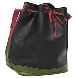 Louis Vuitton-LOUIS VUITTON Epi Noe Shoulder Bag Bicolor Black Red M44017 LV Auth 121034-Black,Red