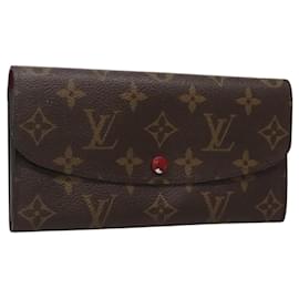 Louis Vuitton-LOUIS VUITTON Monogram Portefeuille Emilie Long Wallet Red M60697 Auth ar13497-Red,Monogram