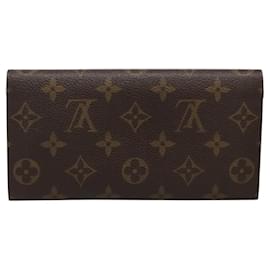 Louis Vuitton-LOUIS VUITTON Monogram Portefeuille Emilie Long Wallet Red M60697 Auth ar13497-Red,Monogram