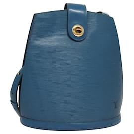 Louis Vuitton-LOUIS VUITTON Epi Cluny Shoulder Bag Blue M52255 LV Auth 119203-Blue