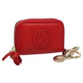 Llave de cuero GUCCI Soho roja 325943 Auth ac3806 Roja