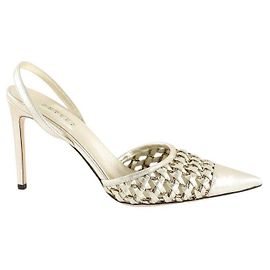Autre Marque Gold leather heels Golden