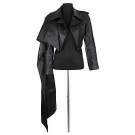 Thierry Mugler Lederjacke Schwarz
