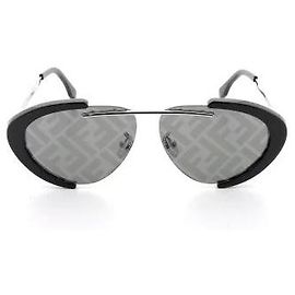 Fendi Monogram Acetate Sunglasses Black Black