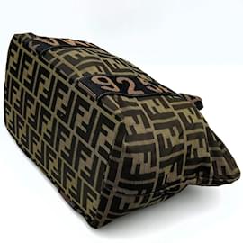 Fendi-Sac à main Fendi en toile nylon Zucca-Marron