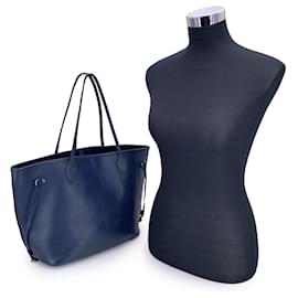 Louis Vuitton-Blue Epi Leather Neverfull MM Tote Bag-Blue