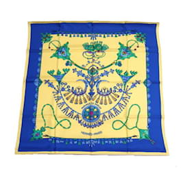 Hermès-Hermes Carre 90 Desert Scarf Muffler-Blue,Multiple colors,Green,Yellow
