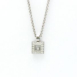 Collar cuadrado Happy Diamond de Chopard Plata