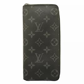 Louis Vuitton-Portefeuille Long Louis Vuitton Monogram Eclipse-Noir