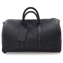Louis Vuitton-Louis Vuitton Black Aerogram Keepall Bandouliere 40-Black