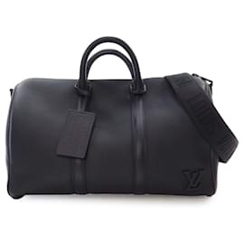 Louis Vuitton-Louis Vuitton Black Aerogram Keepall Bandouliere 40-Black