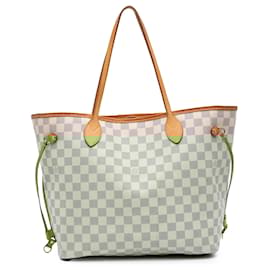 Louis Vuitton-Louis Vuitton White Damier Azur Neverfull MM-White