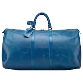 Louis Vuitton-Louis Vuitton Blue Epi Keepall 55-Blue