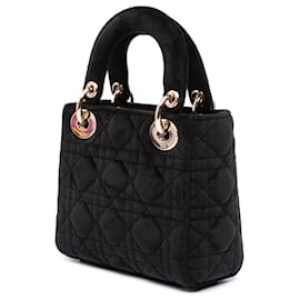 Dior-Dior Black Mini Velvet Cannage Lady Dior-Black