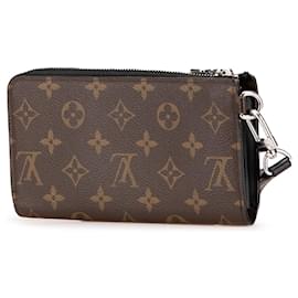 Louis Vuitton-Louis Vuitton Brown Monogram Macassar Zippy Dragonne Wallet-Brown