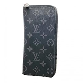 Louis Vuitton-Portefeuille Long Louis Vuitton Monogram Eclipse-Noir