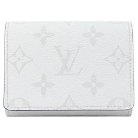 Louis Vuitton-Louis Vuitton Taiga Lama Envelope Carte de Visite Business Card Holder-White