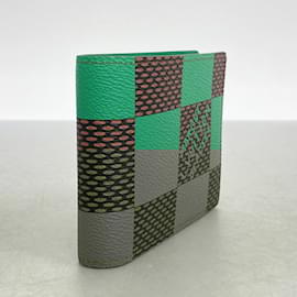 Louis Vuitton-Portefeuille Multiple Damier Pop Louis Vuitton-Marron,Vert