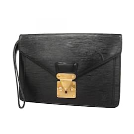 Louis Vuitton-Pochette Clutch Epi de Louis Vuitton-Noir