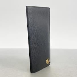 Gucci-Gucci Long Wallet GG Marmont-Black