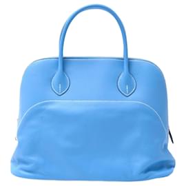 Hermès-Sac à main Hermes Bolide Relax 35 Bleu-Bleu