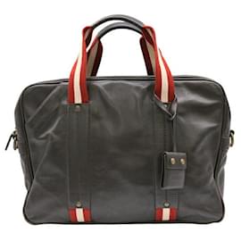 Bally-Bally Leather Business Briefcase Brown-Brown