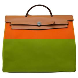 Hermès-Sac à main Hermes Aile Bag Zip MM 2way Orange-Orange