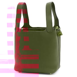 Hermès-Sac à main Hermes Picotin Lock PM Rouge 2019-Rouge