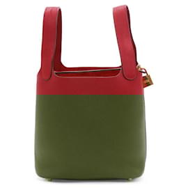 Hermès-Sac à main Hermes Picotin Lock PM Rouge 2019-Rouge